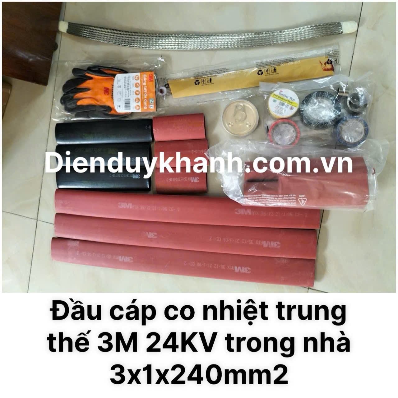 Đầu Cáp Co Nhiệt Trung Thế Trong Nhà 24KV ID 1C (L)4S-240(3x1x240mm2) MHI